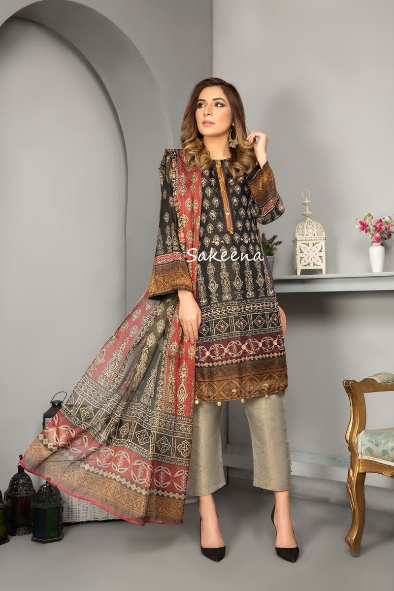 Ready to Wear Hand worked Dress by Sakeena Hasan 01