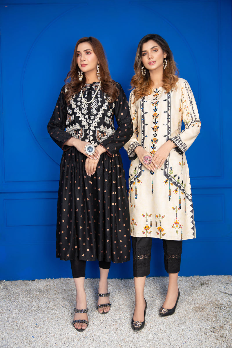 Ready to Wear 2 Pcs Handwork Dress by Zaiwa 11