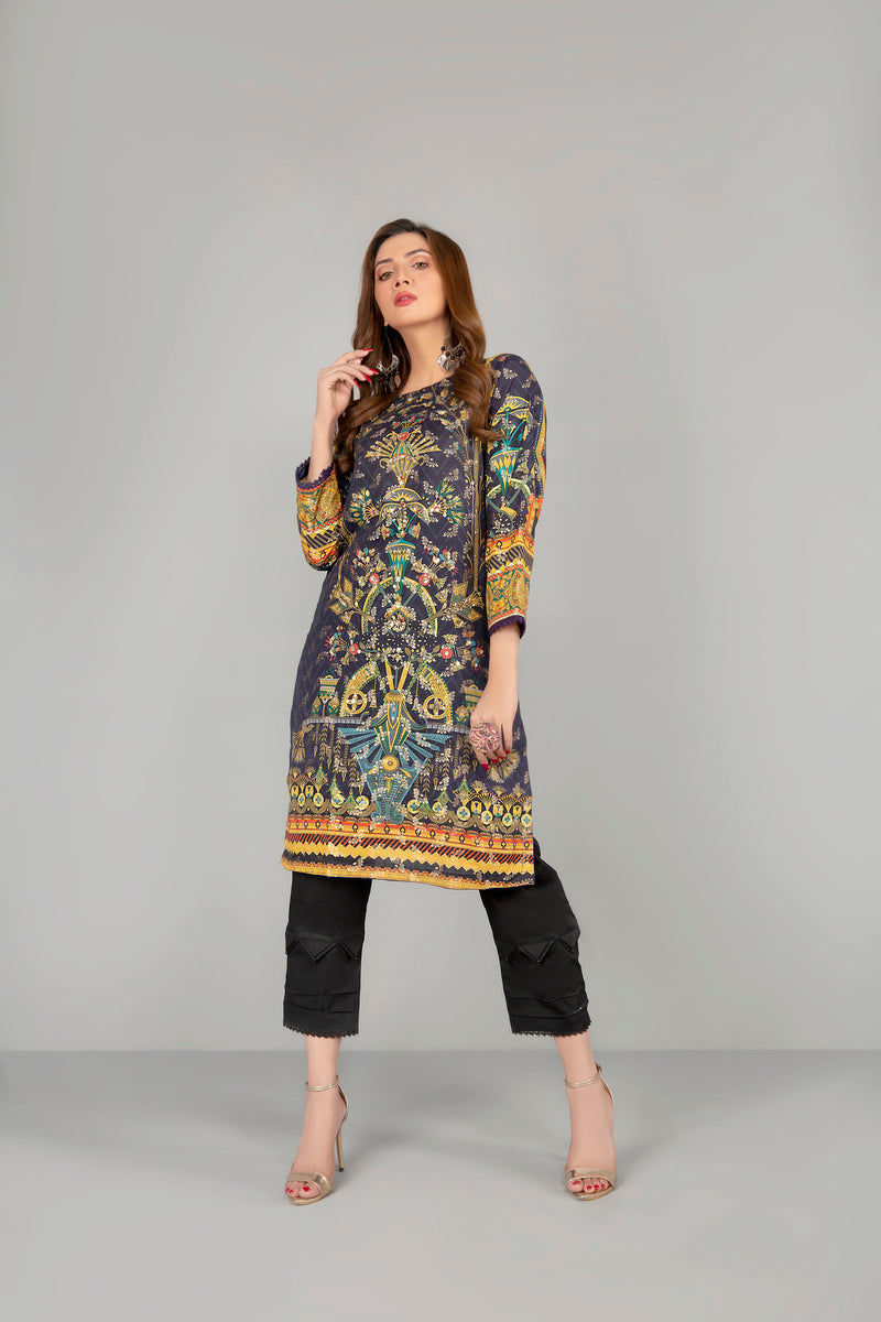 Jacquard Ready to Wear Handwork 2 Pcs Dress by Zaiwa 04