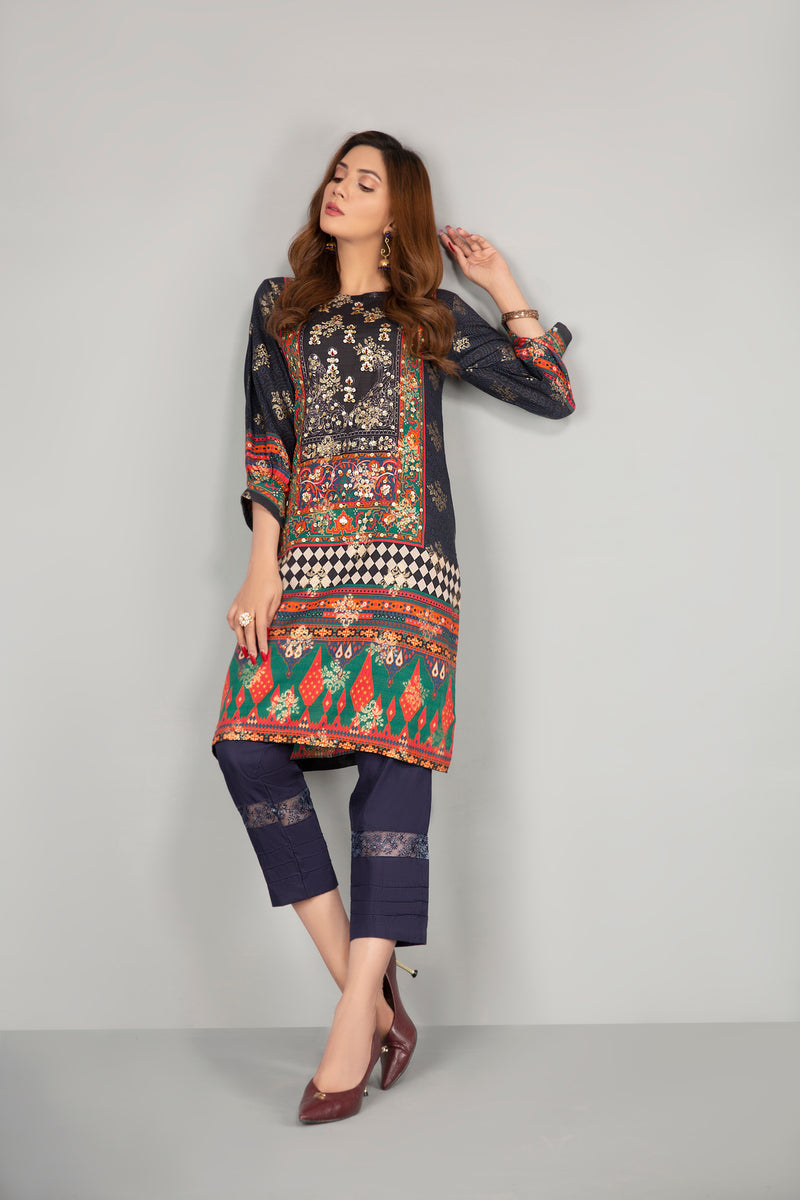 Jacquard Ready to Wear Handwork 2 Pcs Dress by Zaiwa 08