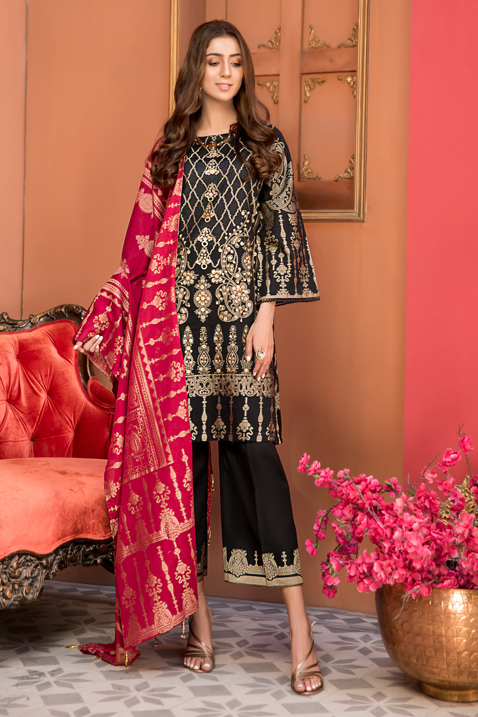 Jacquard Lawn Ready to Wear Dress with Handwork by Zaiwa 09 The Zaibai Jacquard Lawn Ready to Wear Dress with Handwork by Zaiwa 09 The Zaibai