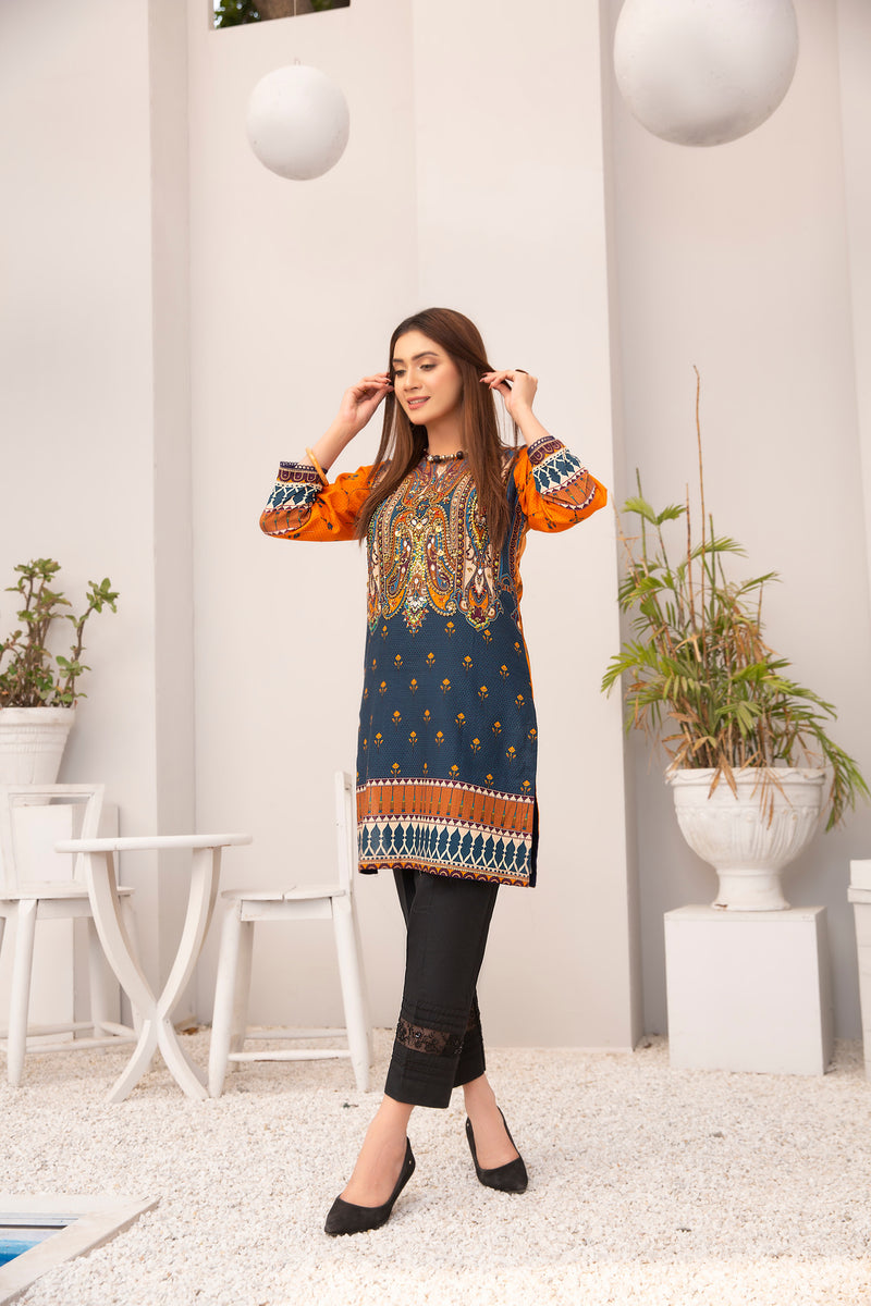 Winter Ready to wear 2 Pcs Handwork Dress by Zaiwa 01