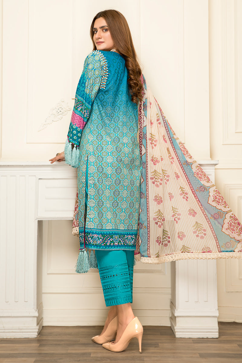 Ready to Wear Lawn Embroidered 3Pcs Collection by Zimal 06